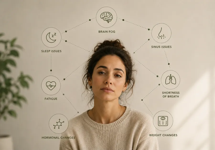 A woman on a telehealth visit with a MoldCo provider